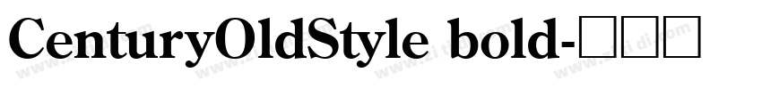 CenturyOldStyle bold字体转换